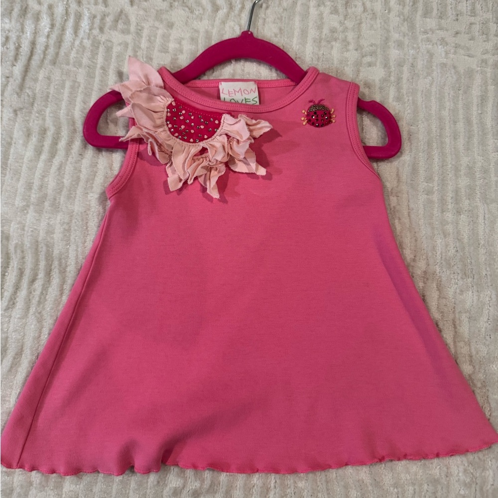 Lemon Loves Lime Pink Top with Green Accents